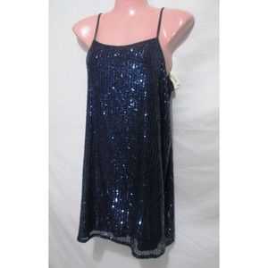 Aeropostale Mini Dress Womens XS Blue Sequined NWT